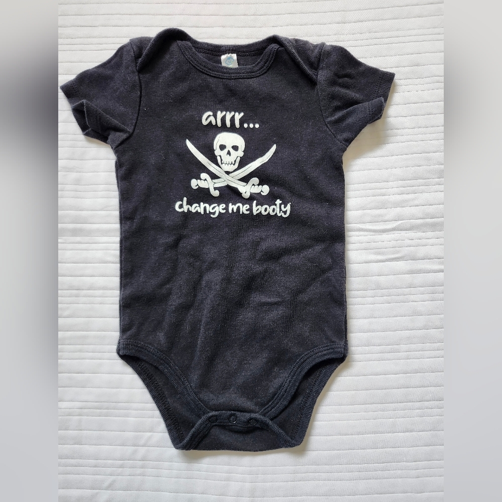 Baby Essentials Black Pirate Bodysuit